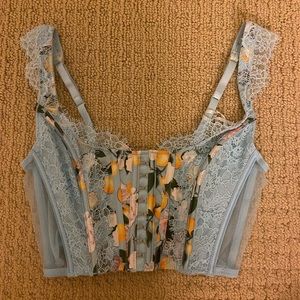 victoria’s secret blue lemon corset top